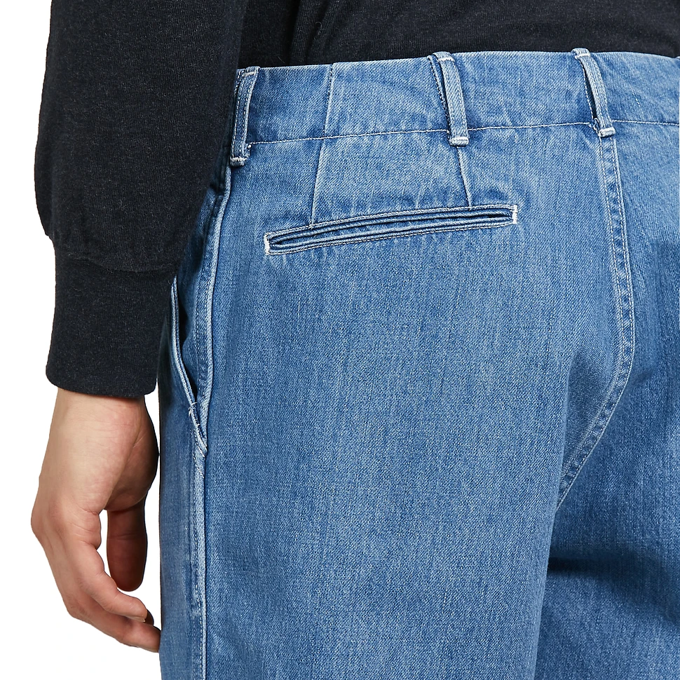 nanamica - Wide Denim Pants (Indigo Bleach) | HHV