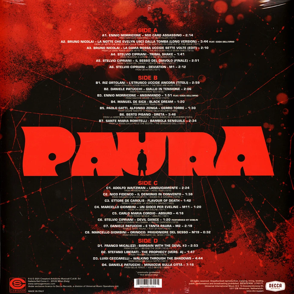 V.A. - Paura Red Splatter Vinyl Edition