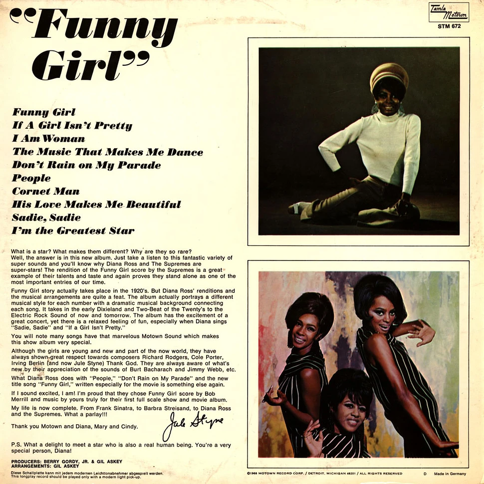 The Supremes - Sing And Perform "Funny Girl"