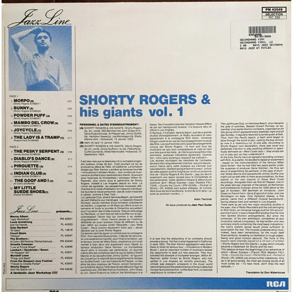 Shorty Rogers And His Giants - Shorty Rogers And His Giants Vol 1