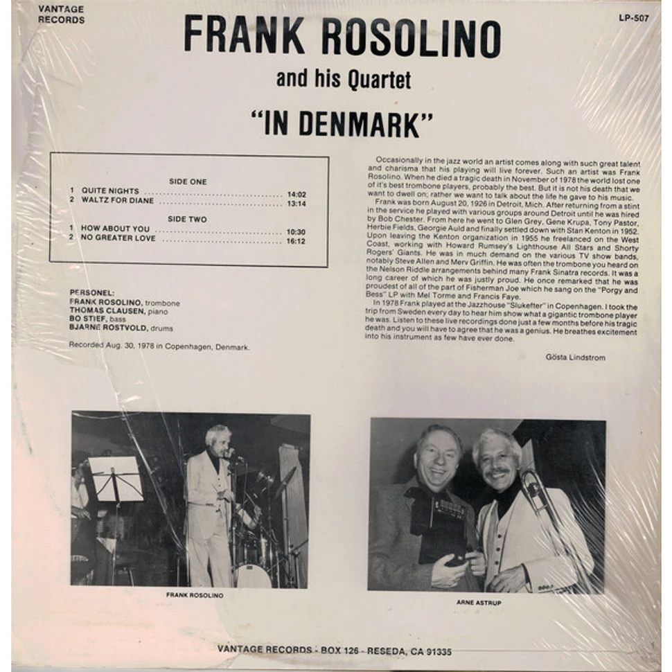 Frank Rosolino And His Quartet - In Denmark
