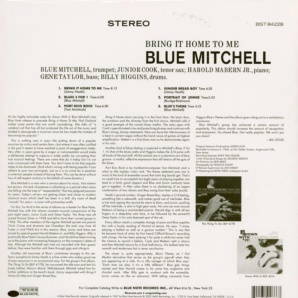 Blue Mitchell - Bring It Home To Me Tone Poet Vinyl Edition
