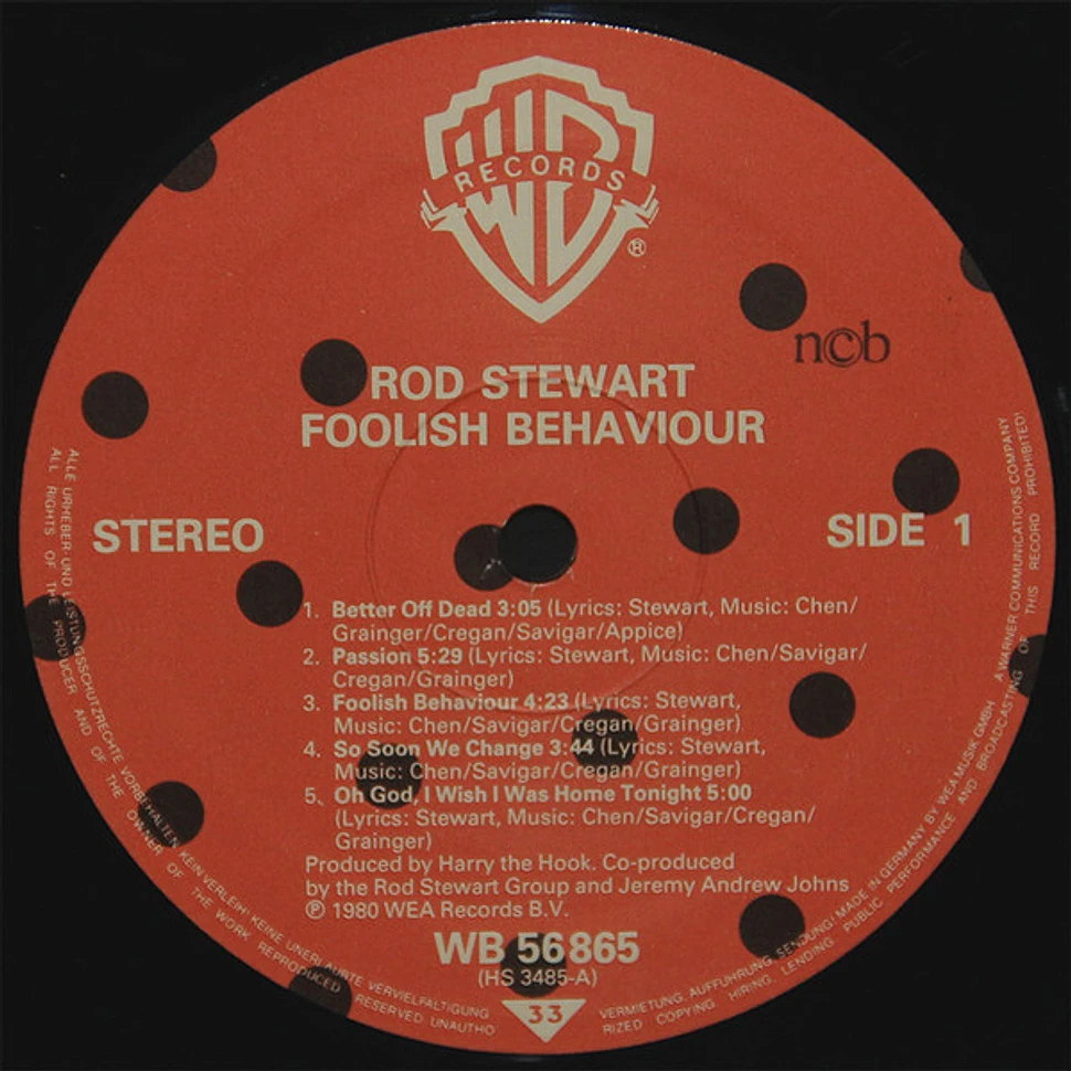 Rod Stewart - Foolish Behaviour