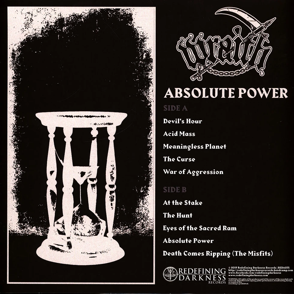 Wraith - Absolute Power Clear Vinyl Edition