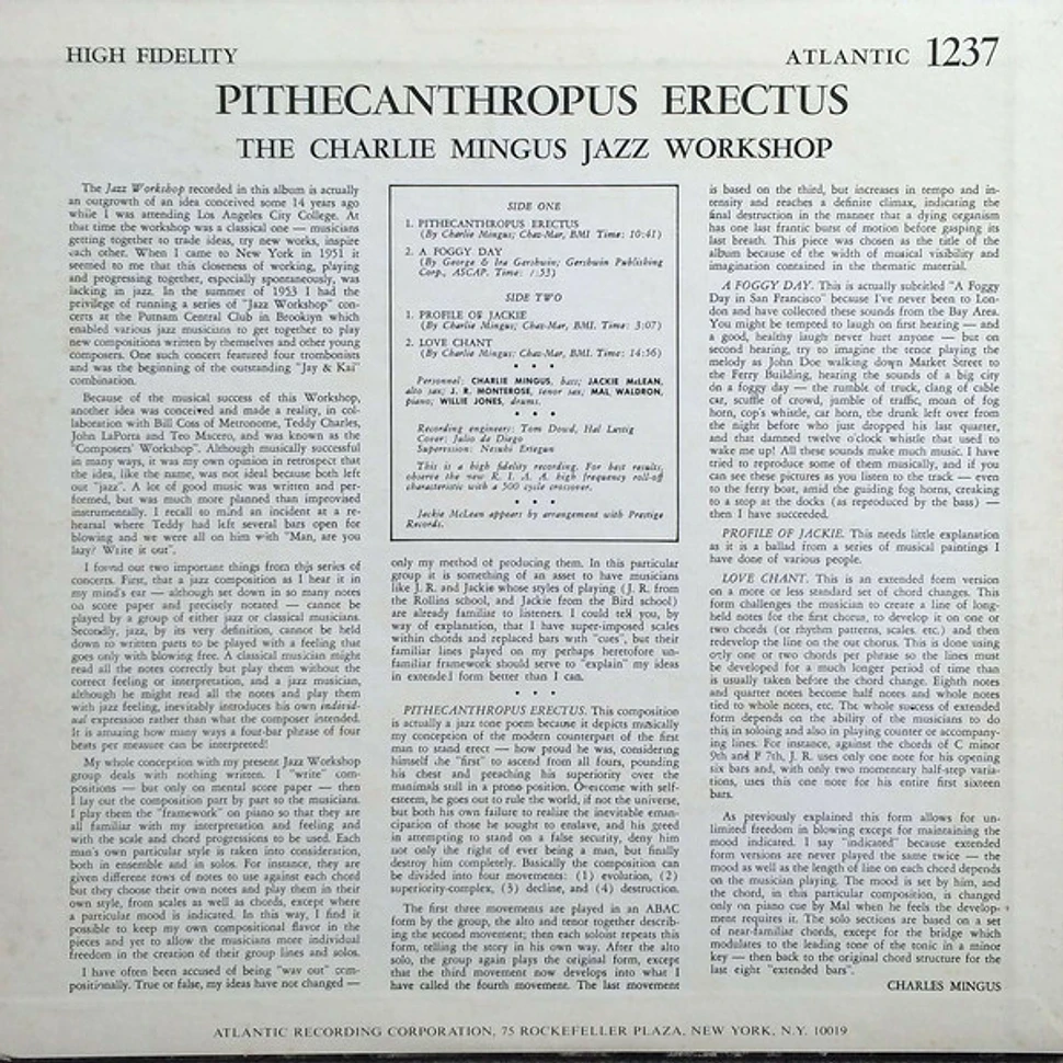 Charles Mingus Jazz Workshop - Pithecanthropus Erectus