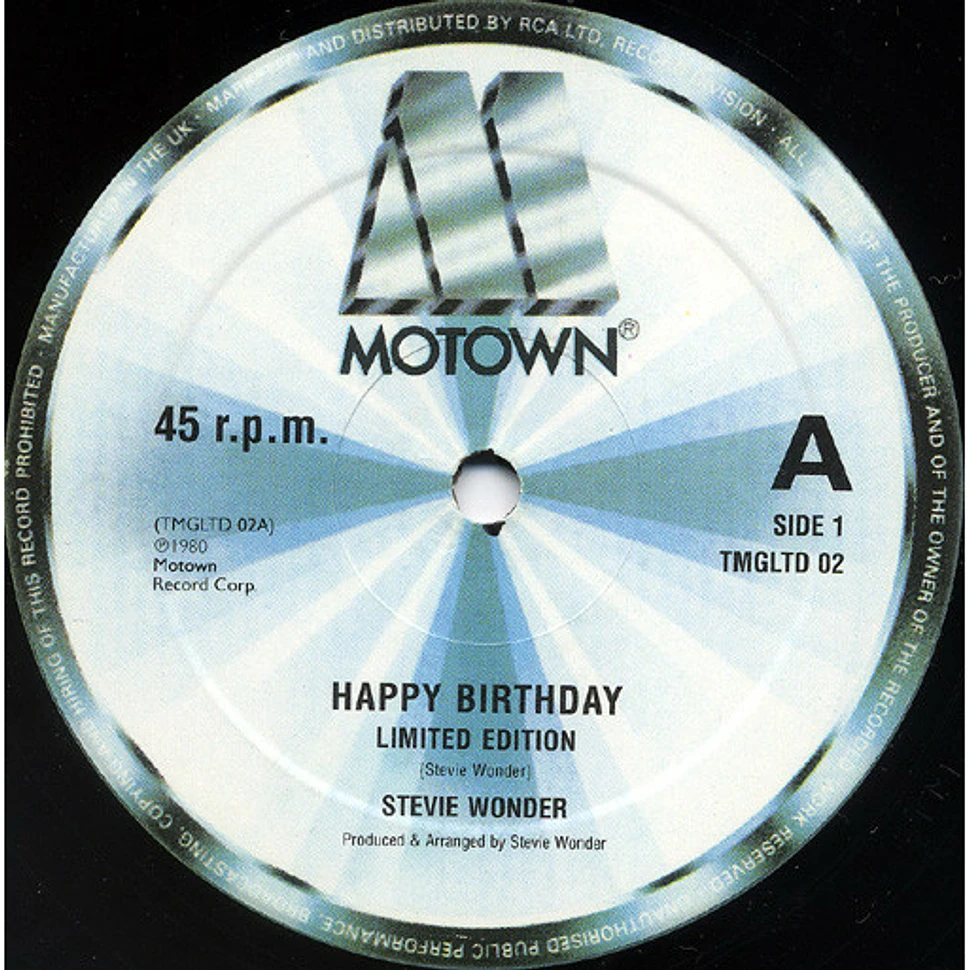 Stevie Wonder Happy Birthday Vinyl 12 Uk Hhv