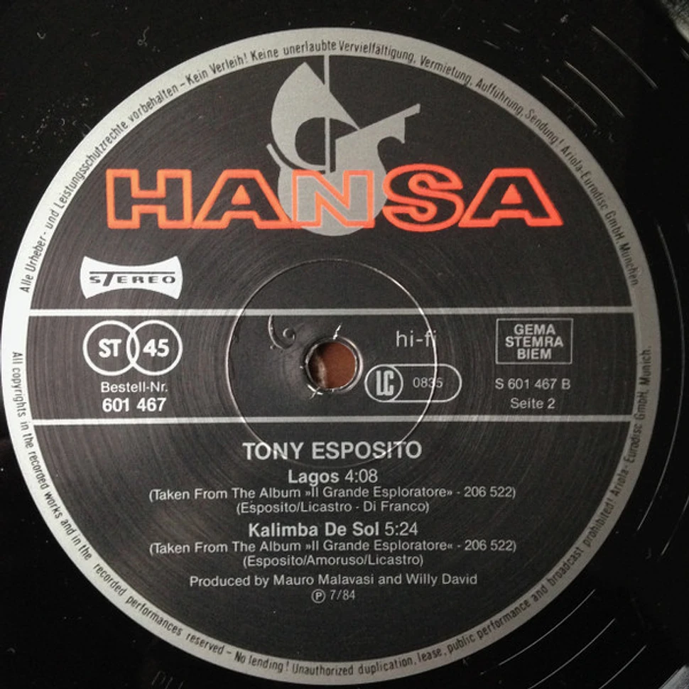 Tony Esposito - Kalimba De Luna