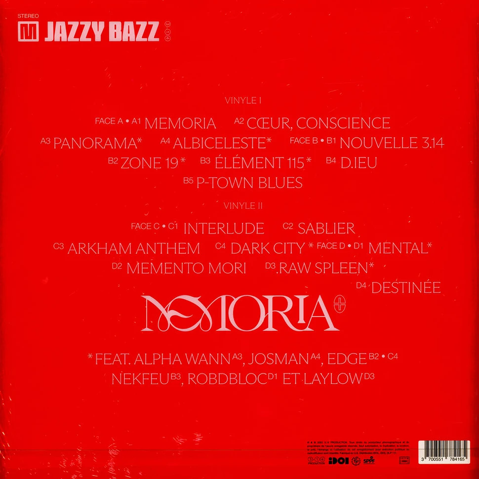 Jazzy Bazz le nouvel album Memoria en CD et Vinyle LP