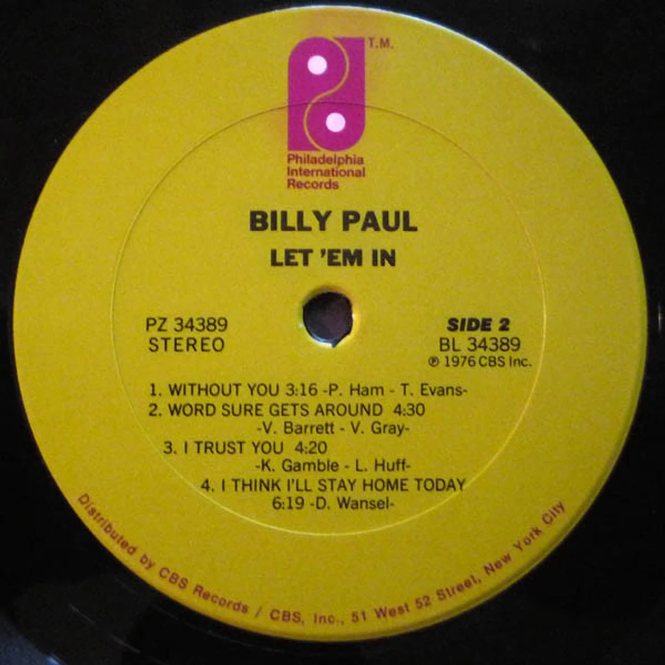 Billy Paul - Let 'Em In