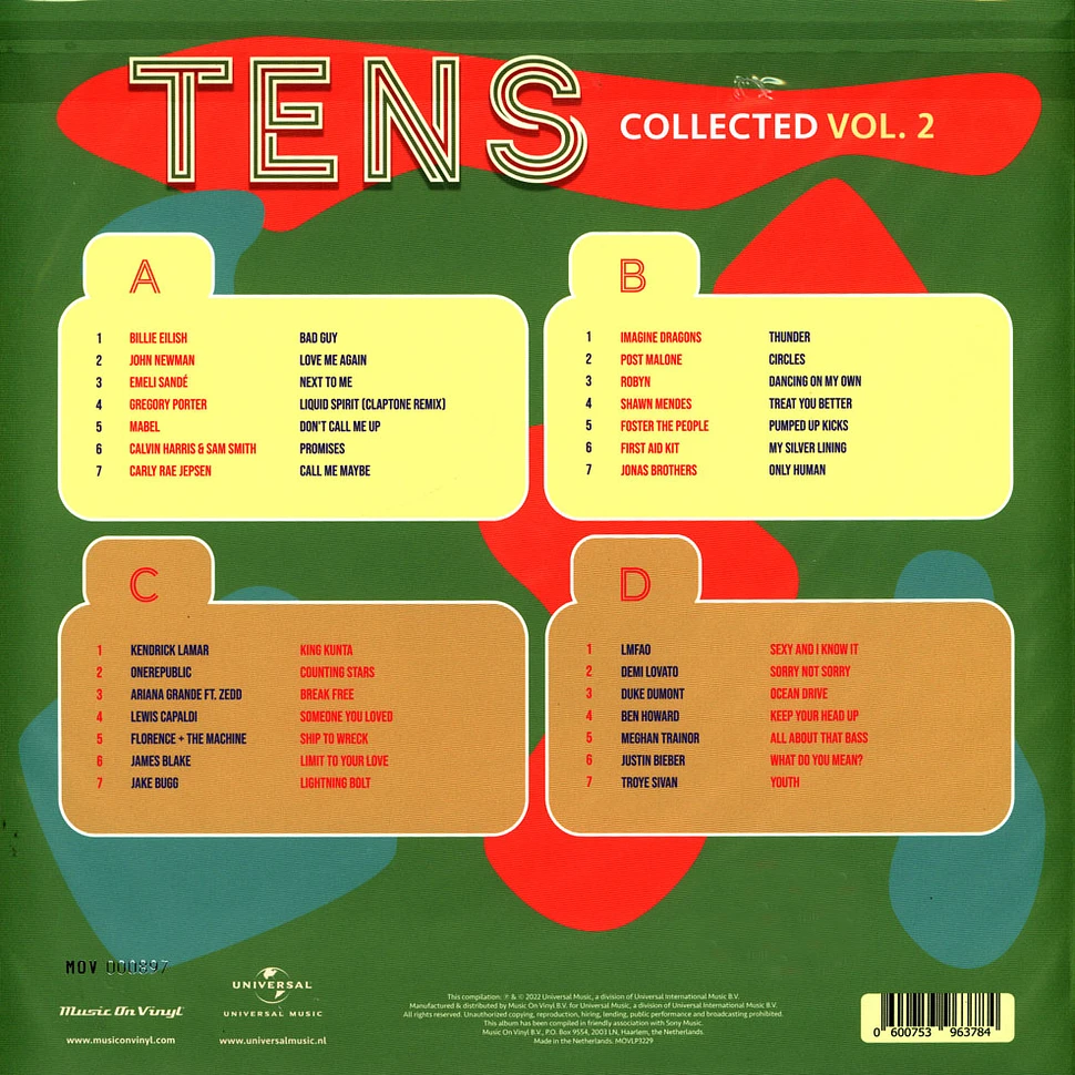 V.A. - Tens Collected Volume 2 Yellow Vinyl Edition