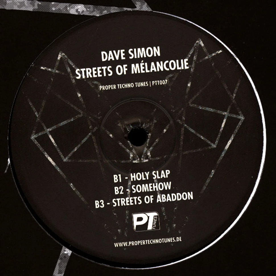 Dave Simon - Streets Of Melancolie EP