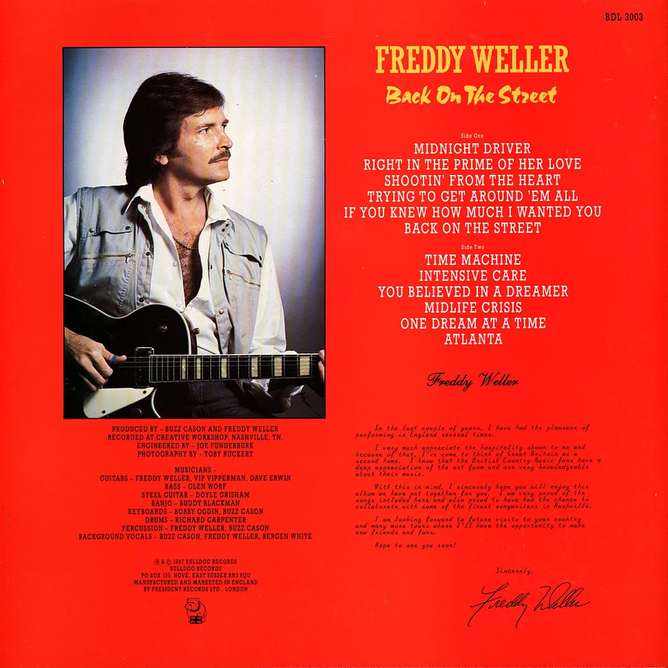 Freddy Weller - Back On The Street