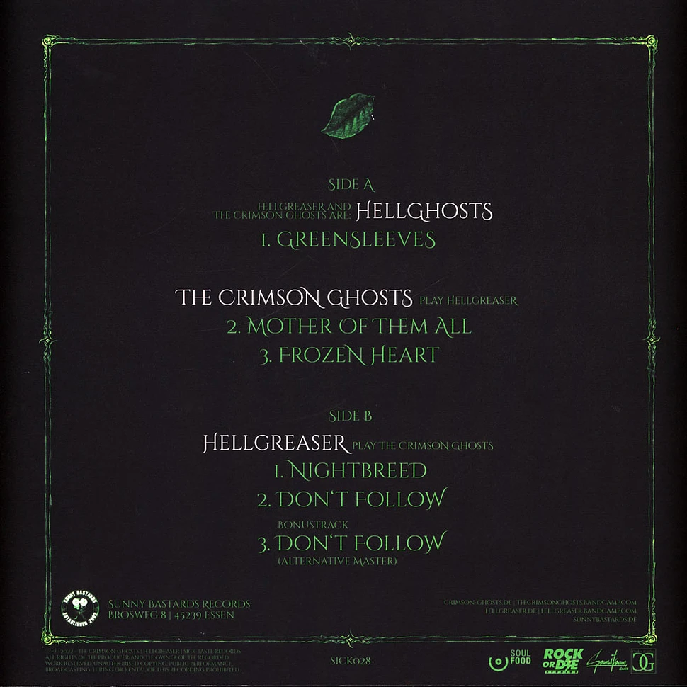 Hellgreaser / The Crimson Ghosts - Greensleeves Neongreen / Black Haze Vinyl Edition