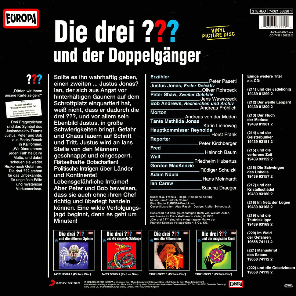 Die Drei ??? - 028 / Und Der Doppelgänger Limited Picture Disc Edition