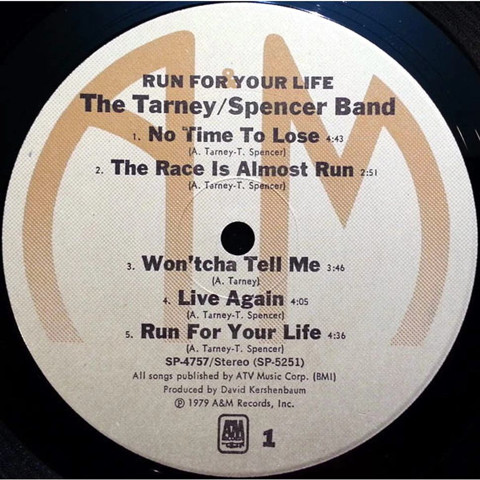 The Tarney/Spencer Band - Run For Your Life