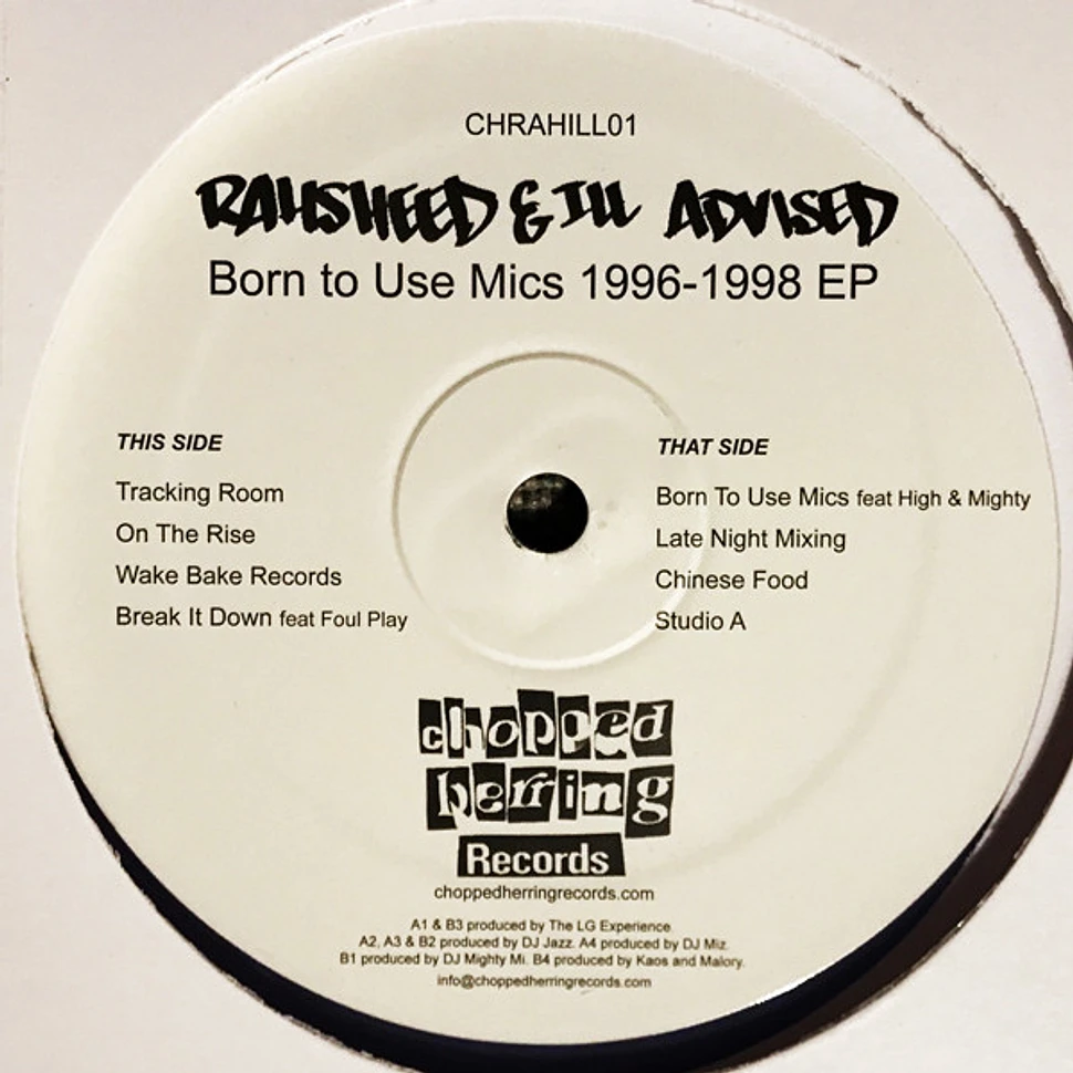 Rahsheed & Ill-Advised - Born To Use Mics 1996-1998 EP - Vinyl 12