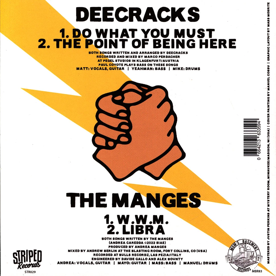 Deecracks / The Manges - Split Colored Vinyl Edition