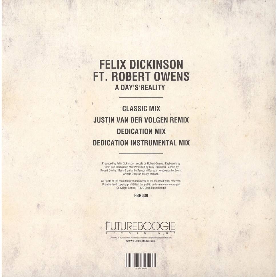 Felix Dickinson Feat. Robert Owens - A Day's Reality