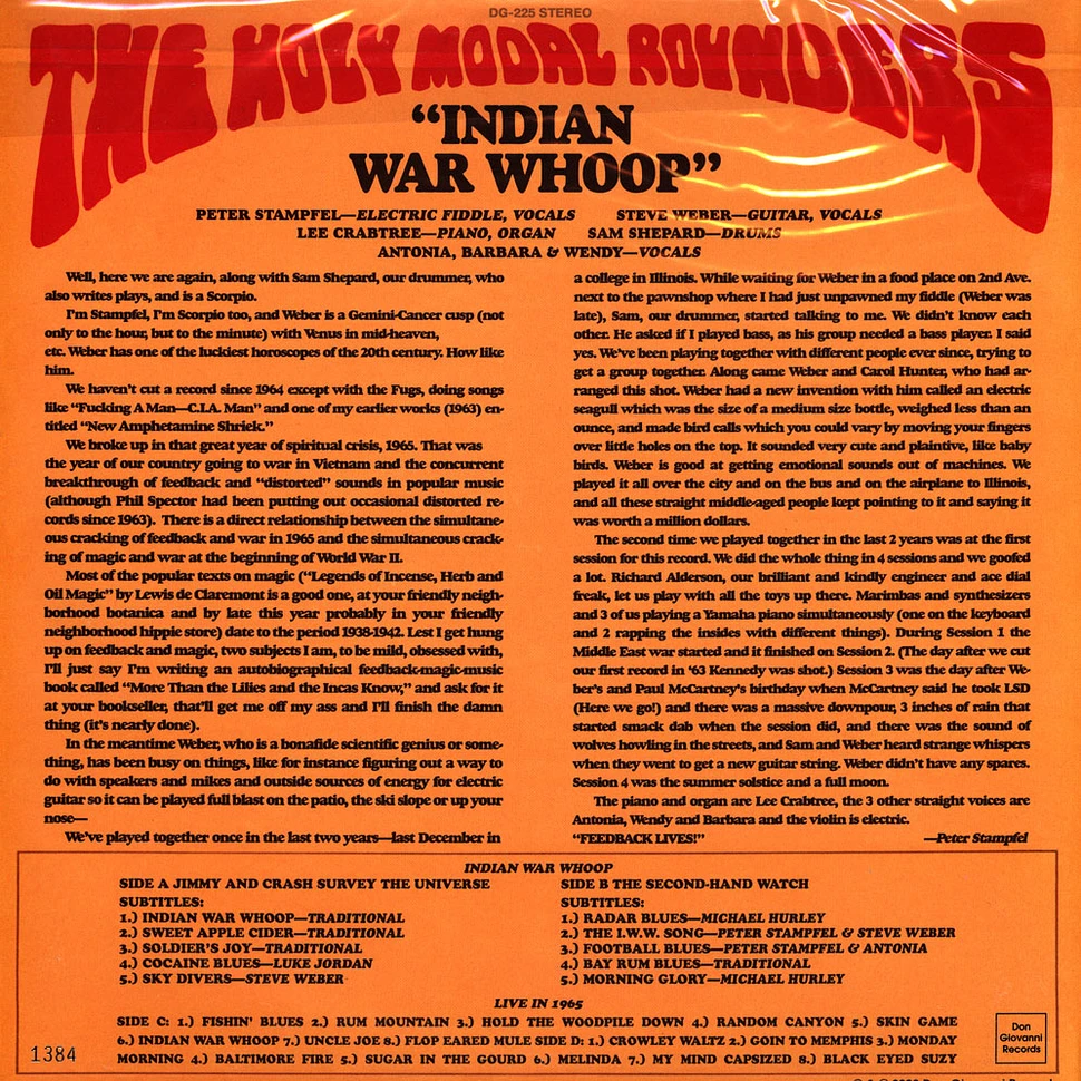 The Holy Modal Rounders - Indian War Whoop Deluxe Ediiton