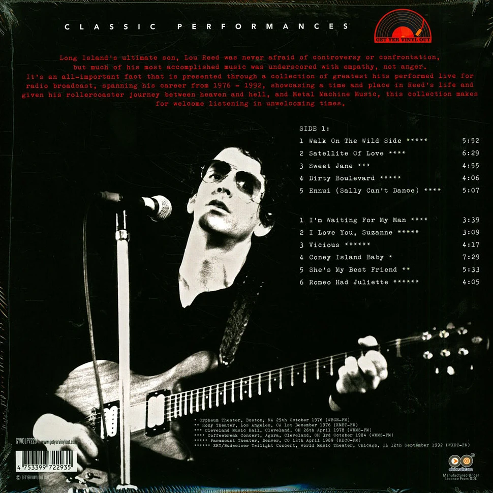 Lou Reed - Greatest Hits Live