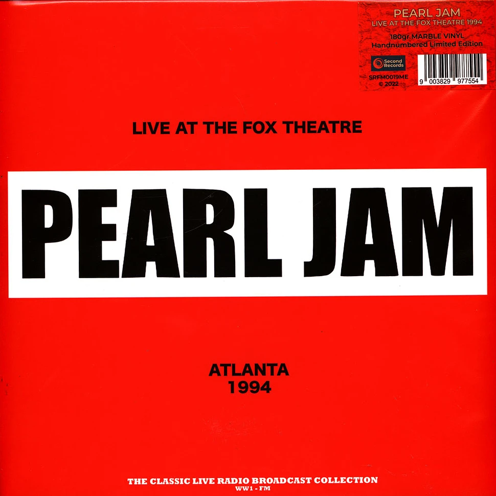 Pearl Jam Live At The Fox Theatre In Atlanta 1994 Marble Vinyl