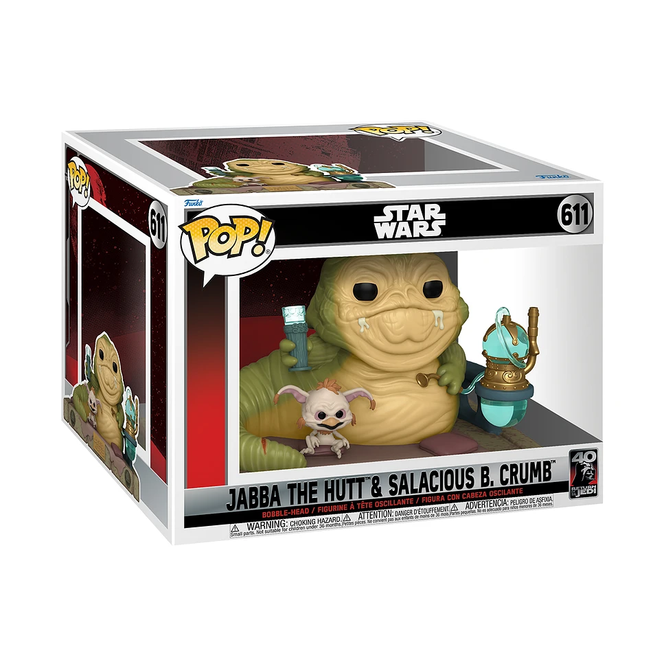 Funko - POP Movie Moment: RotJ 40th - Jabba the Hutt w/ Salacious B. Crumb