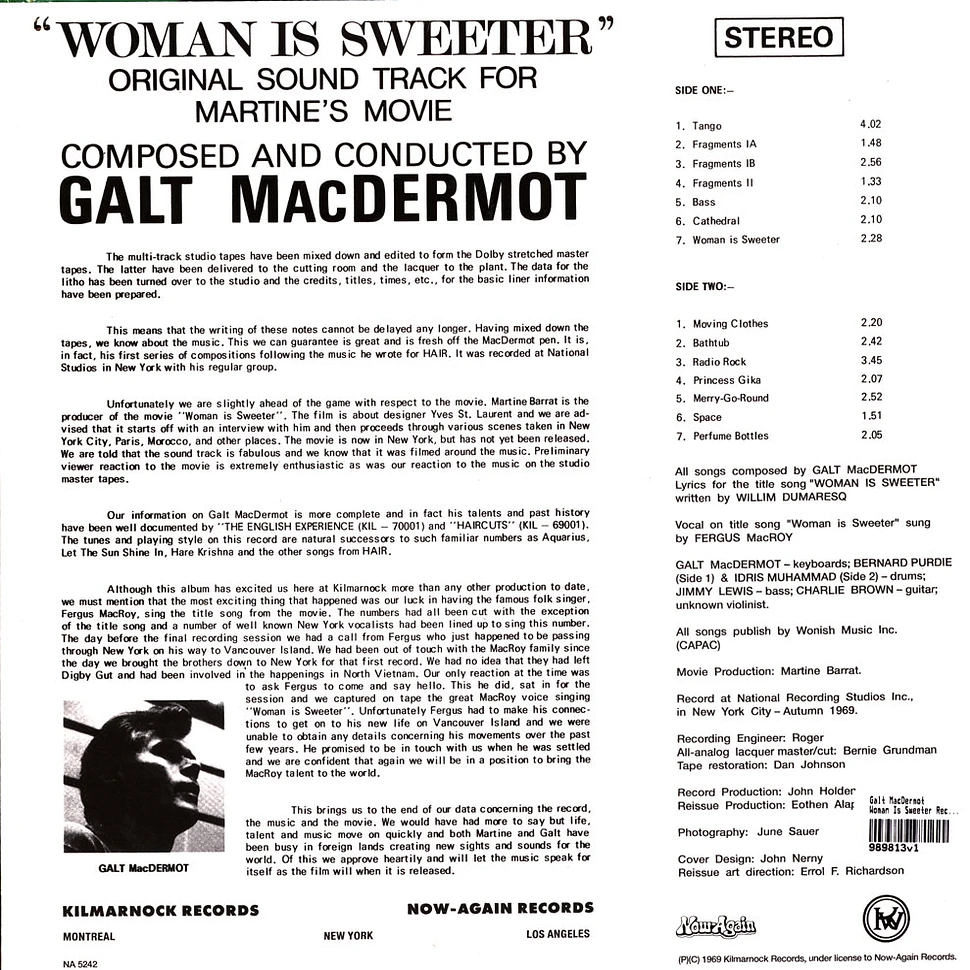 Galt MacDermot - Woman Is Sweeter Record Store Day 2023 Edition