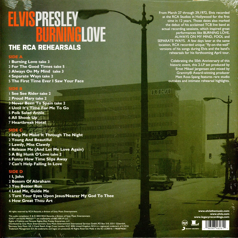 Elvis Presley - Burning Love - The Rca Rehearsals Record Store Day 2023 Edition