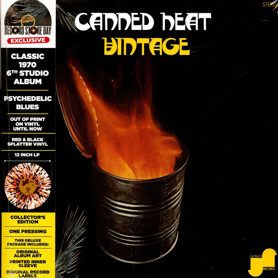 Canned Heat Vintage Record Store Day 2023 Edition Orange Black