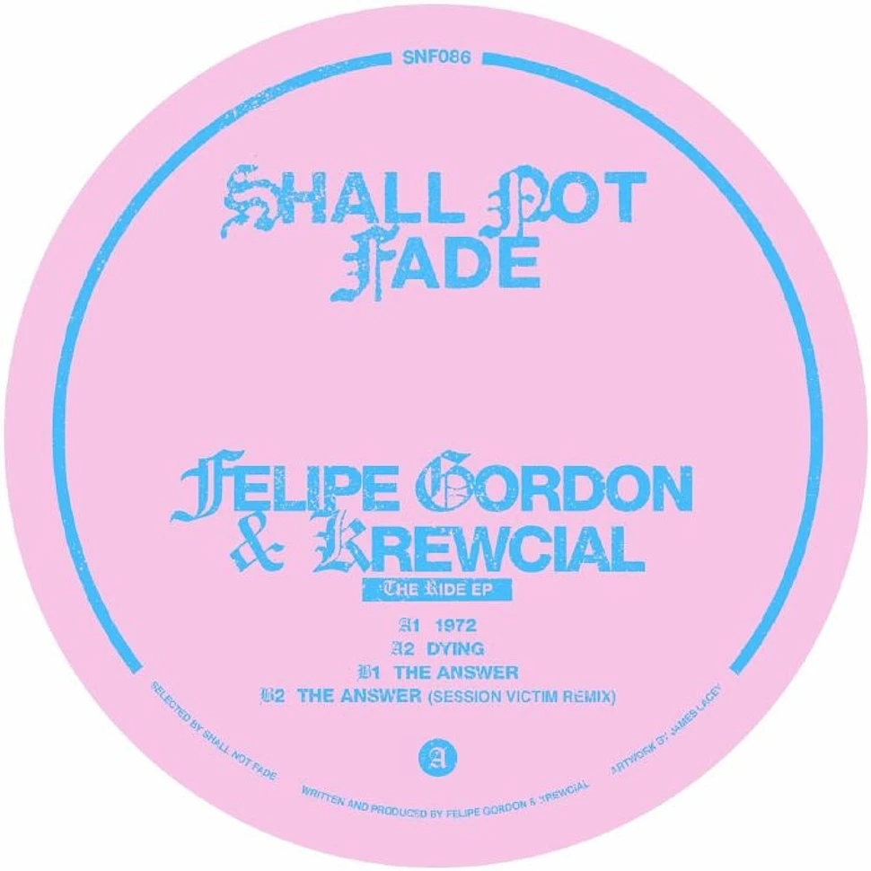 Felipe Gordon & Krewcial - The Ride Ep Blue Marbled Vinyl Edition