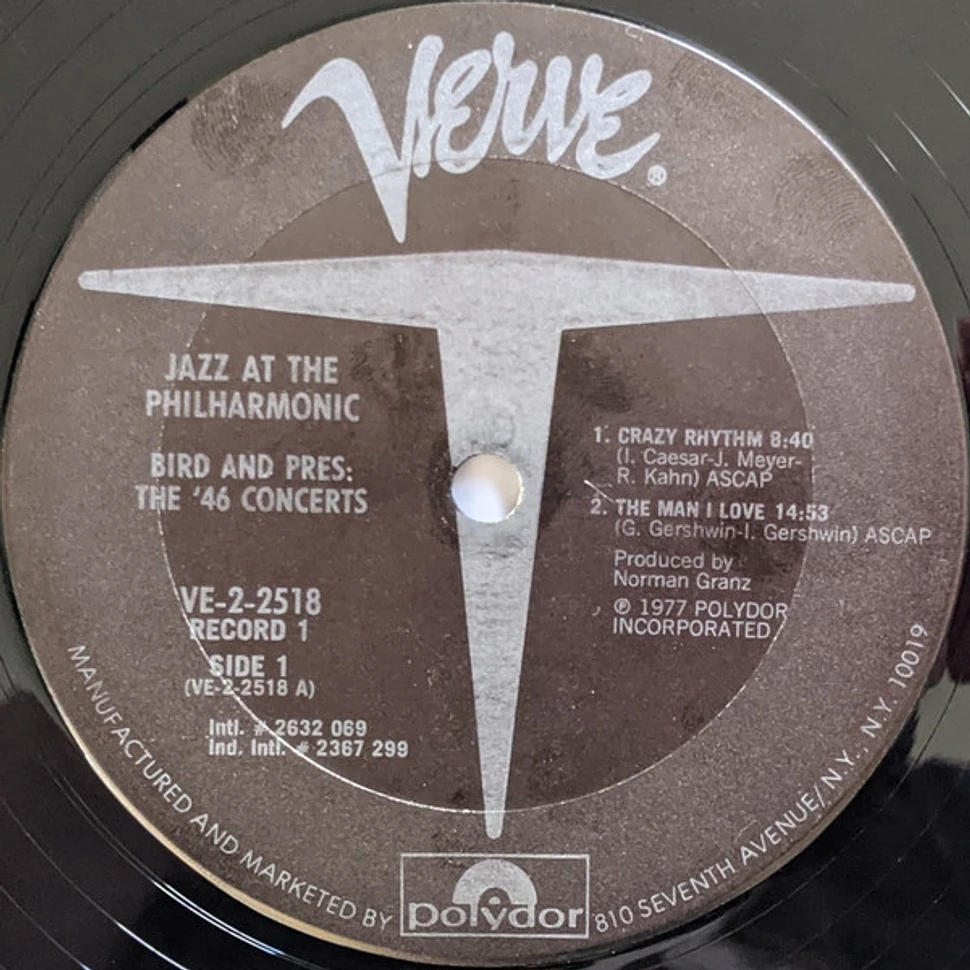 Jazz At The Philharmonic - Bird And Pres: The '46 Concerts