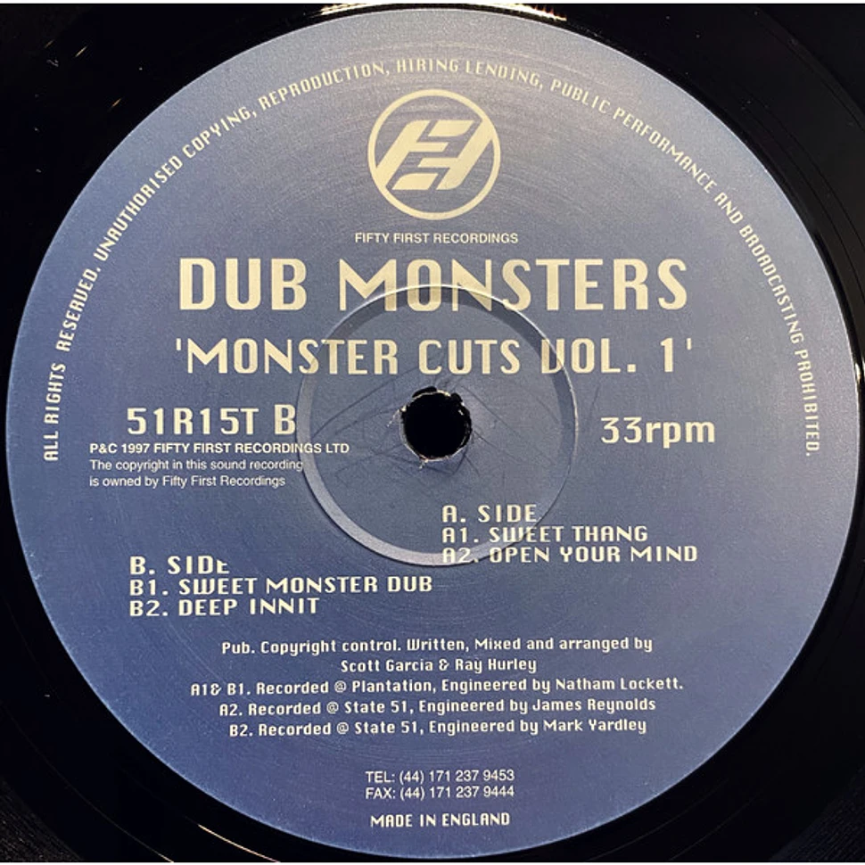 The Dub Monsters - Monster Cuts Vol. 1