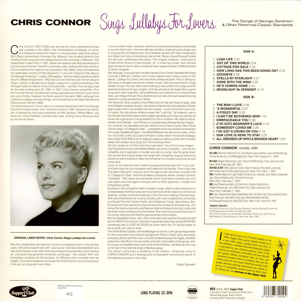 Chris Connor - Sings Lullabys For Lovers