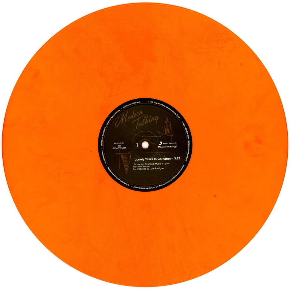 Modern Talking - Lonely Tears In Chinatown Yellow & Orange Marbled Vinyl Edition