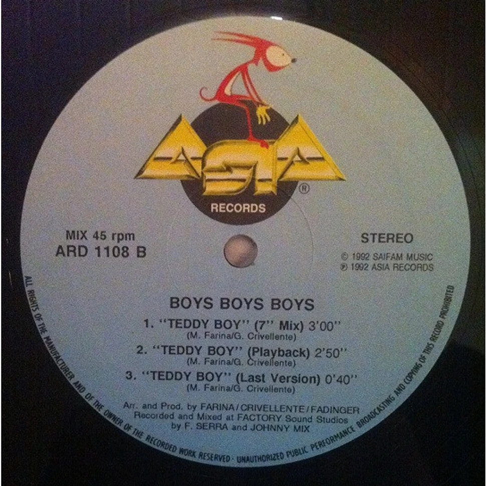 Boys Boys Boys - Teddy Boy