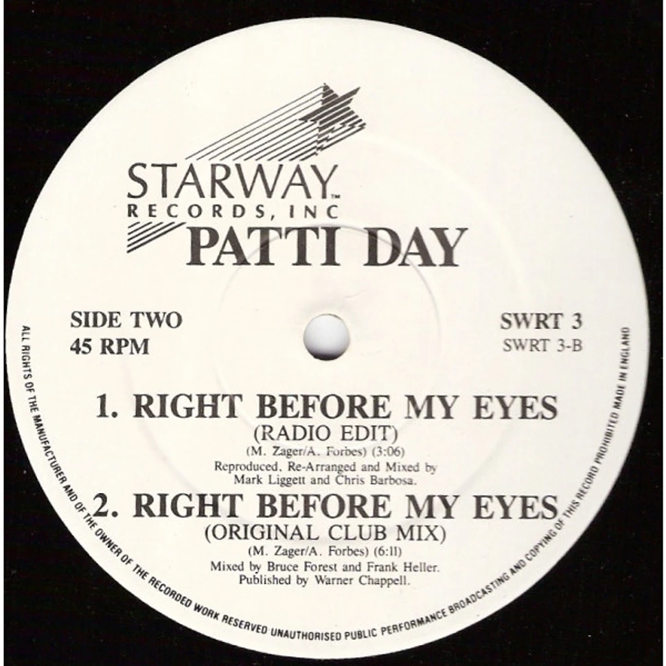 Patti Day - Right Before My Eyes