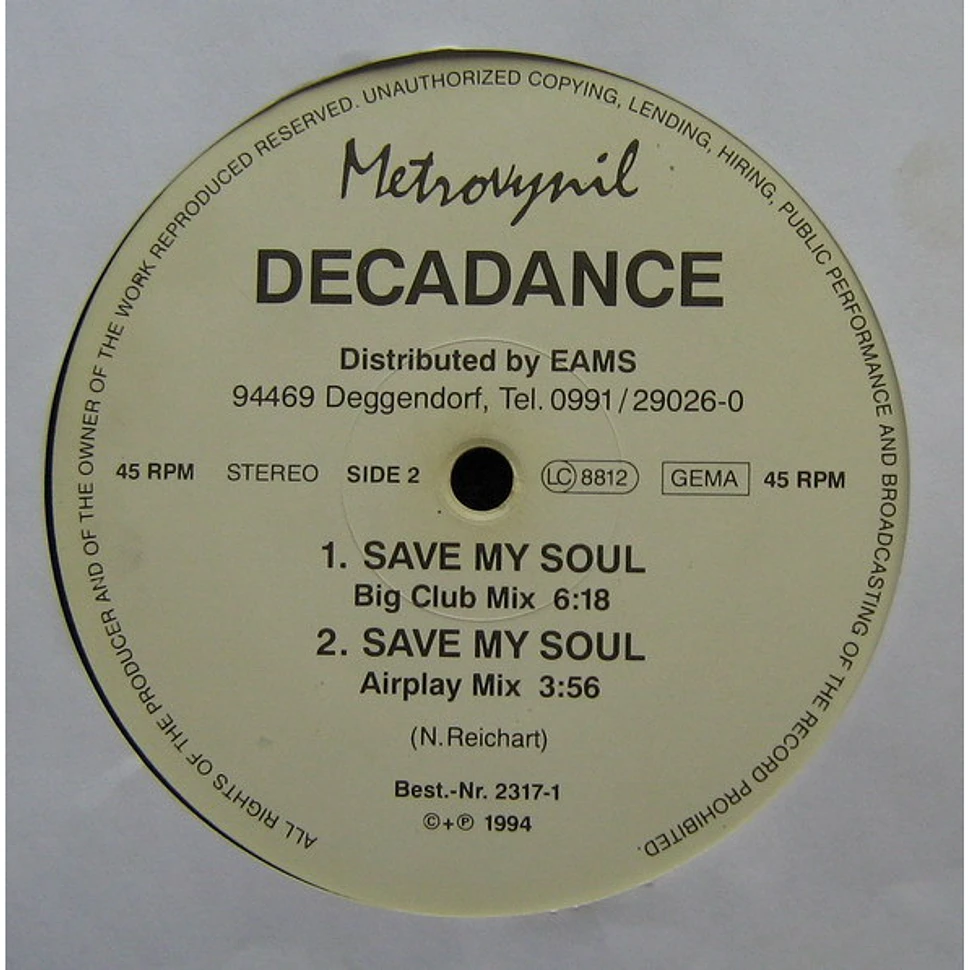 Decadance - Save My Soul