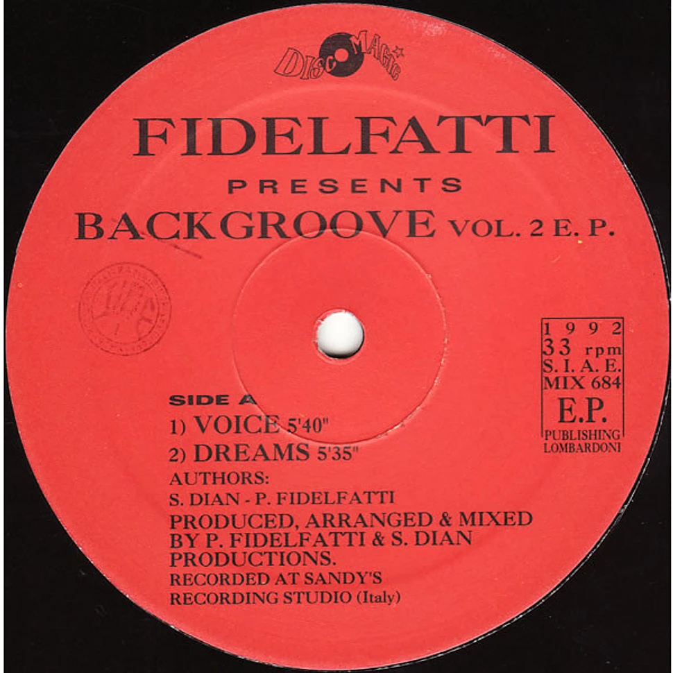Piero Fidelfatti - Backgroove Vol. 2 E. P.