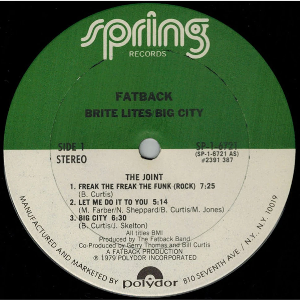 The Fatback Band - Brite Lites, Big City