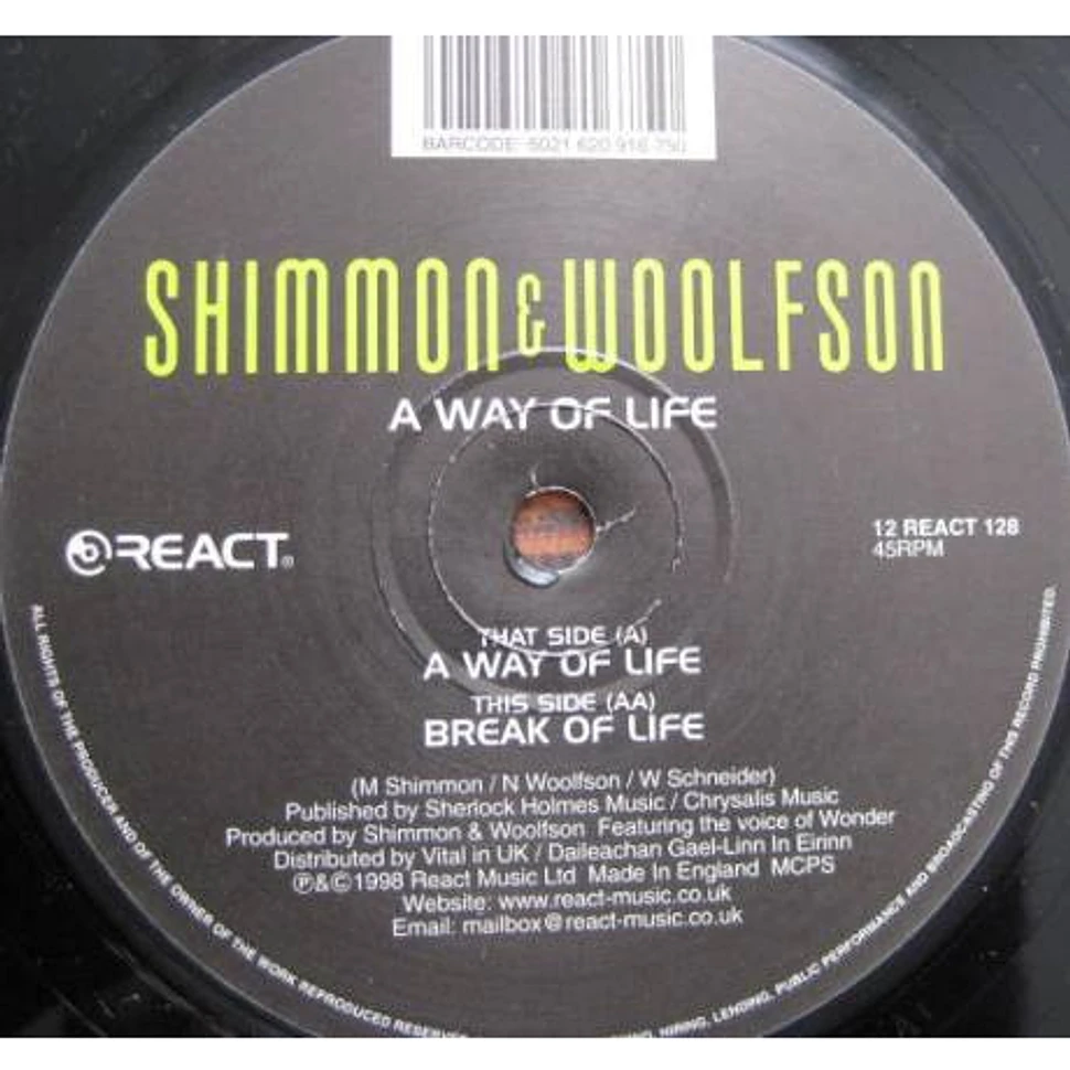 Shimmon & Woolfson - A Way Of Life