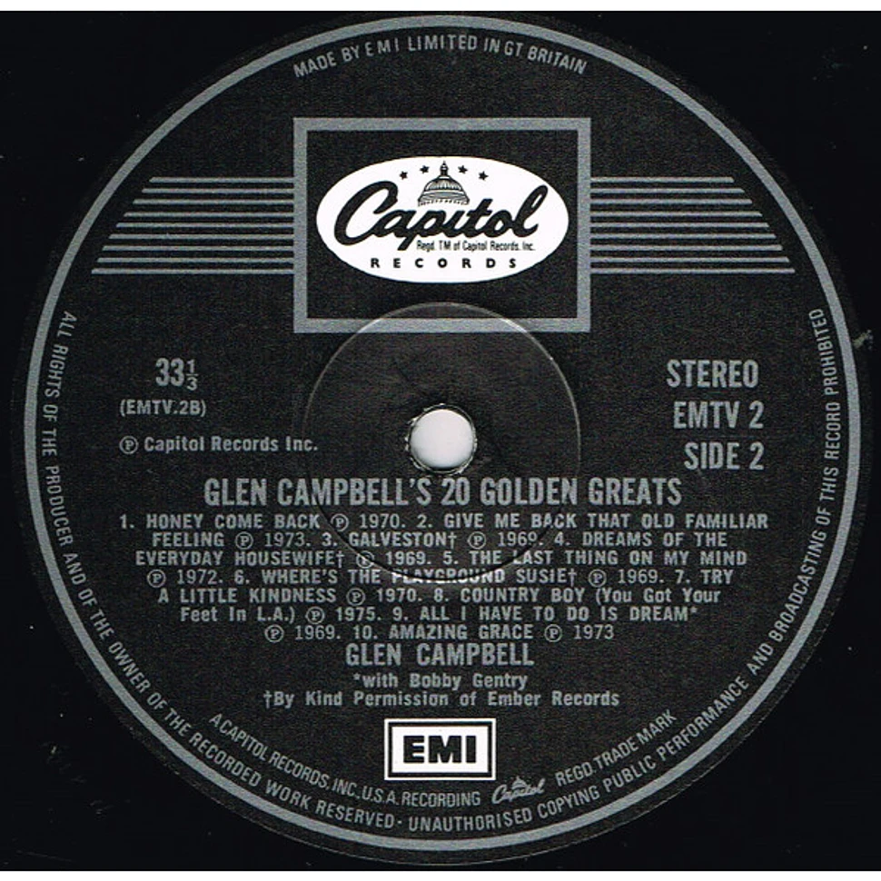 Glen Campbell - Glen Campbell's Twenty Golden Greats