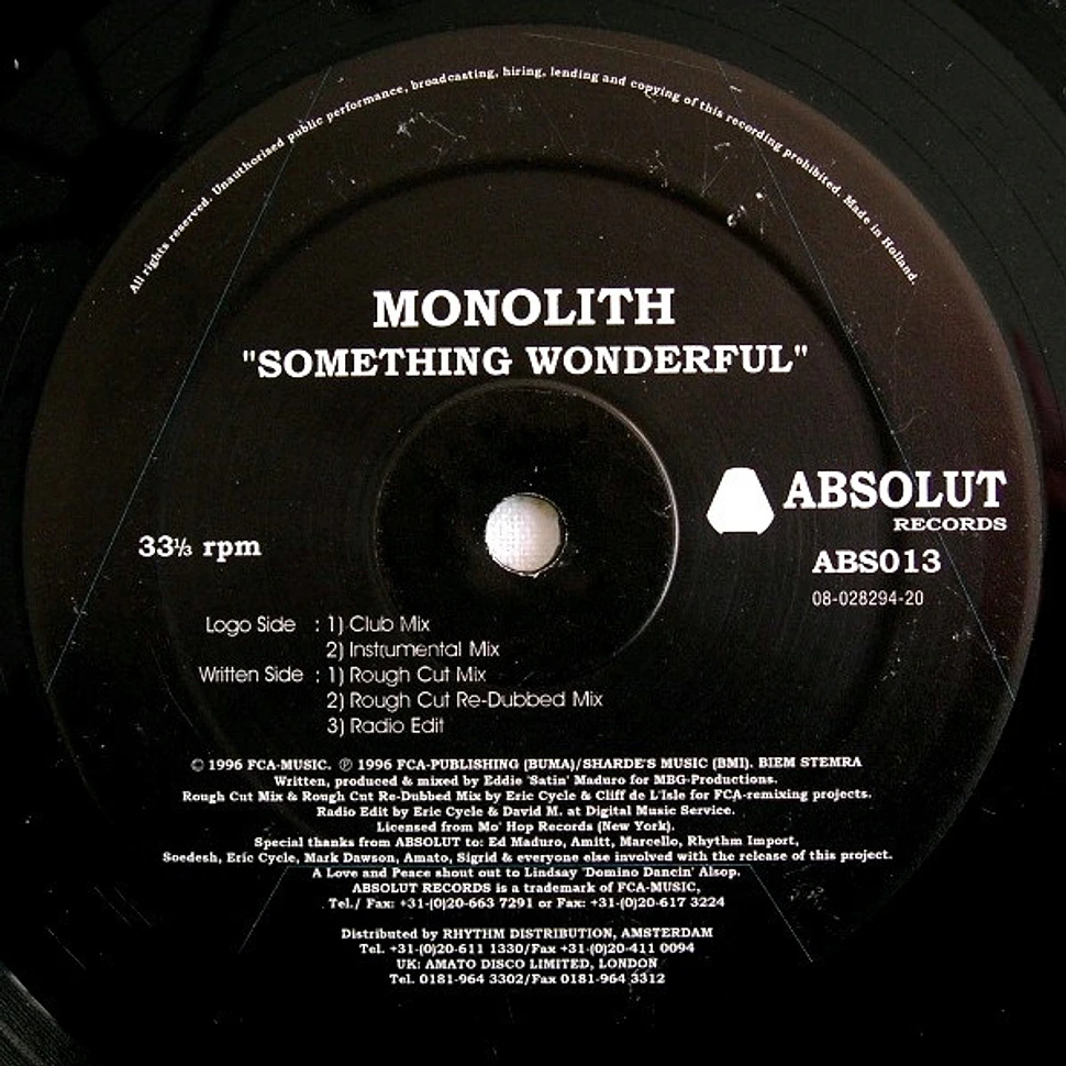 Monolith - Something Wonderful