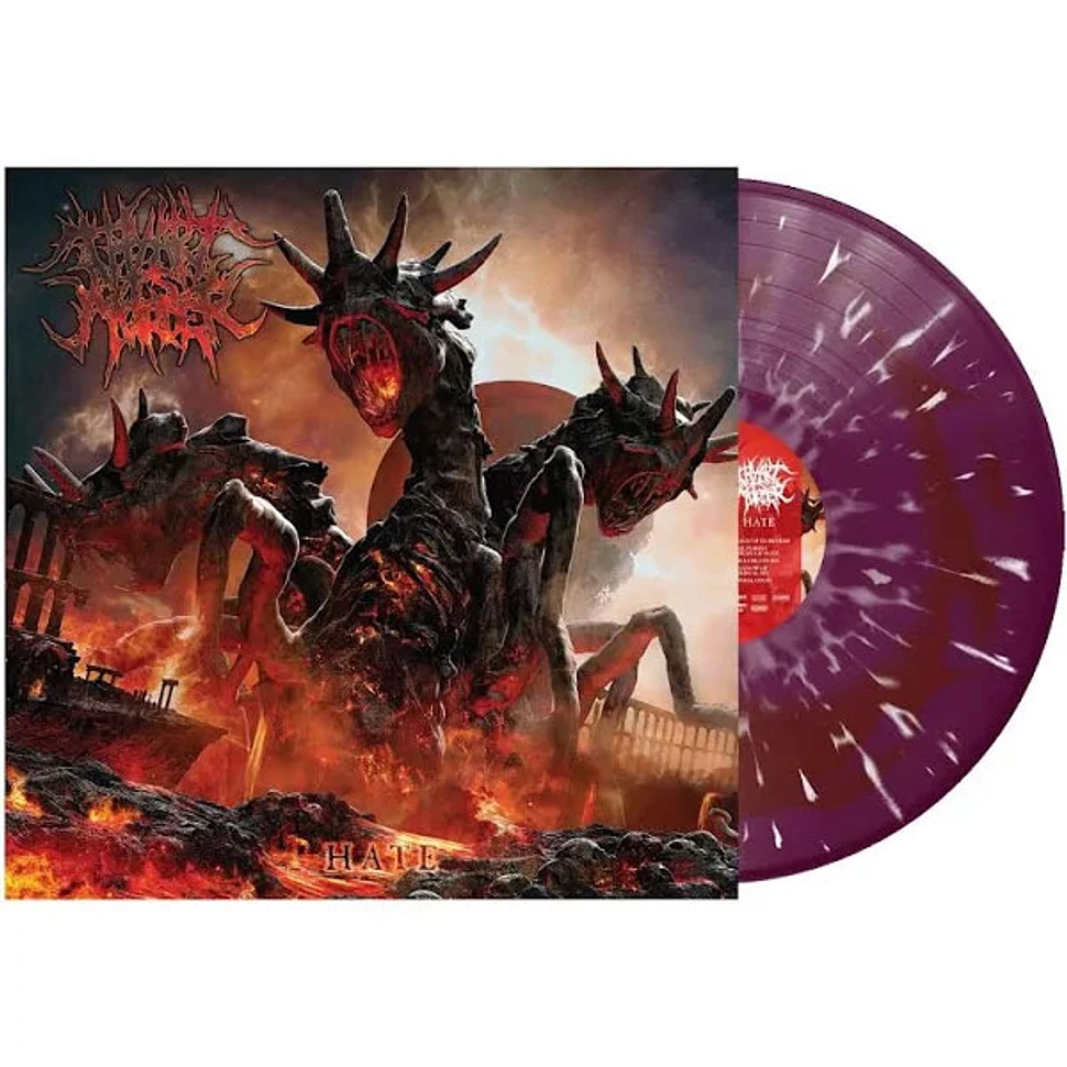 Thy Art Is Murder - Hate /Purple Red Swirl With White Splatter Vinyl Edition