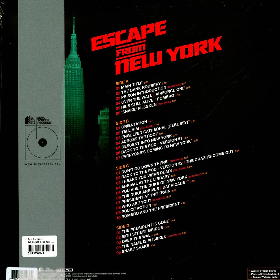 John Carpenter - OST Escape From New York Transparent Red Vinyl Edition