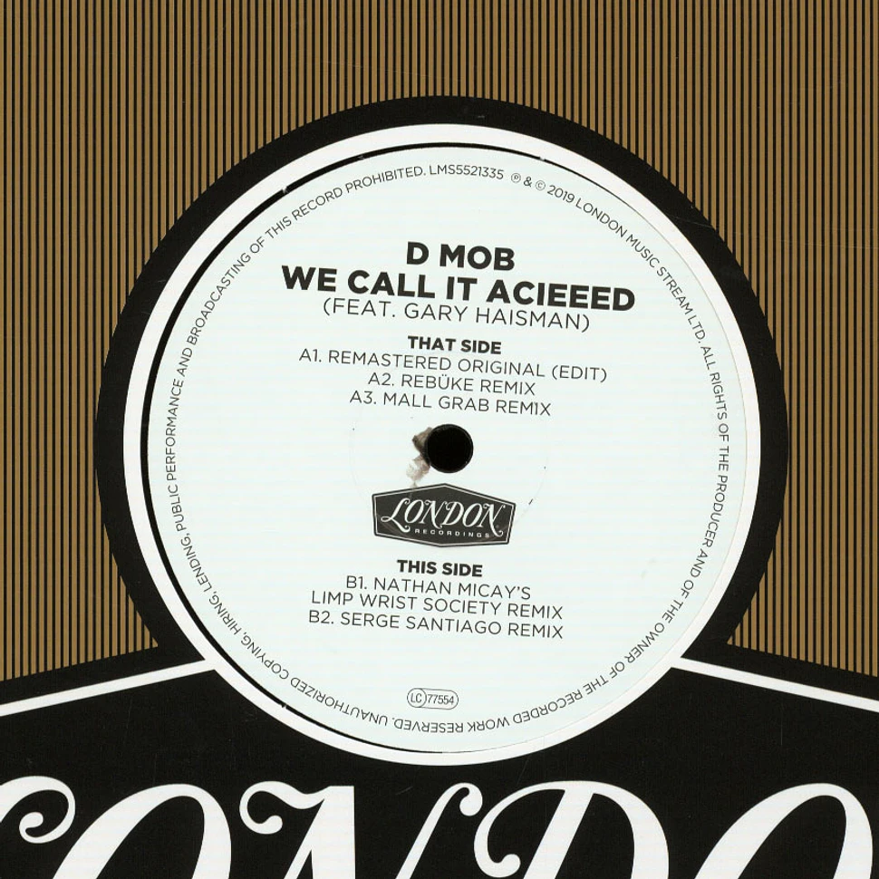 D Mob Feat. Gary Haisman - We Call It Acieeed
