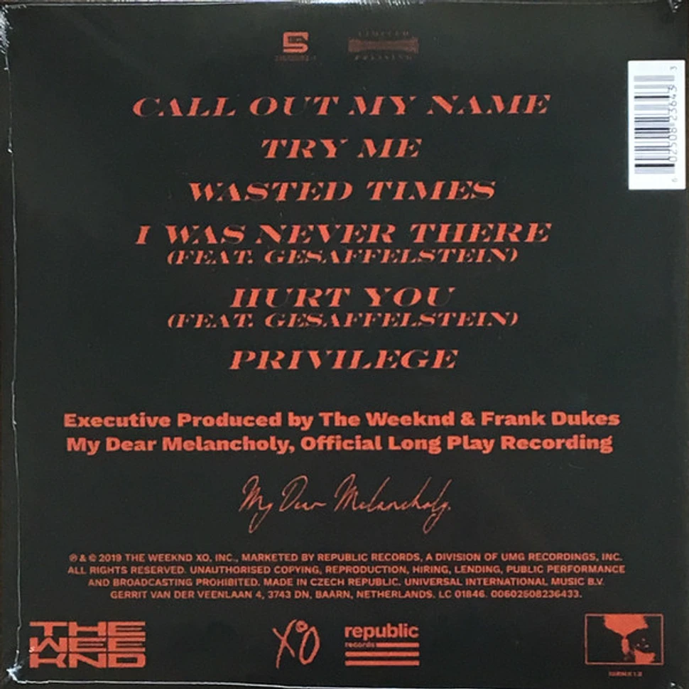 The Weeknd - My Dear Melancholy,