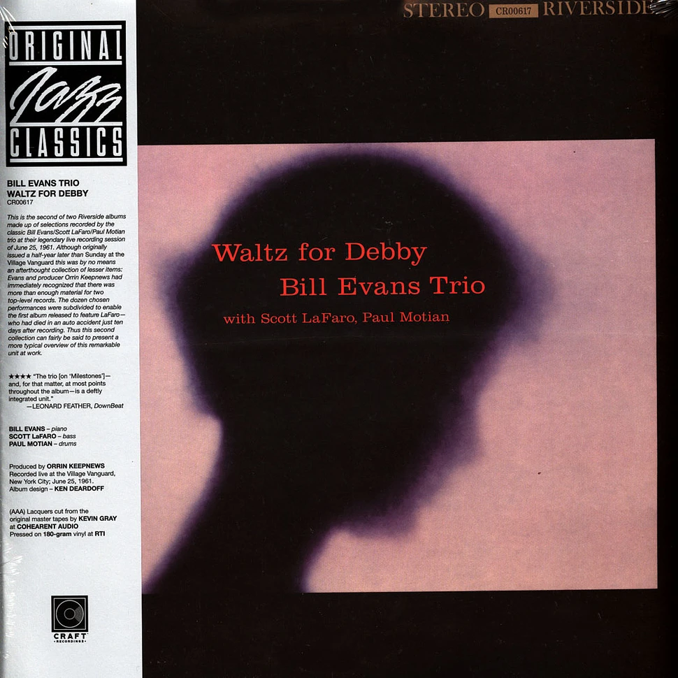 Bill Evans Trio - Waltz For Debby Craft Ojc Series
