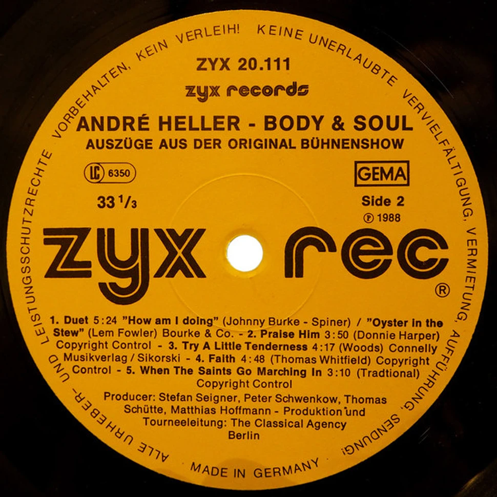 André Heller - Body & Soul