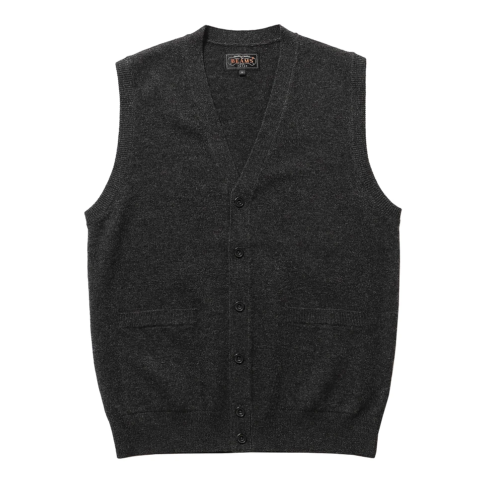 Beams Plus - Button Knit Vest Solid