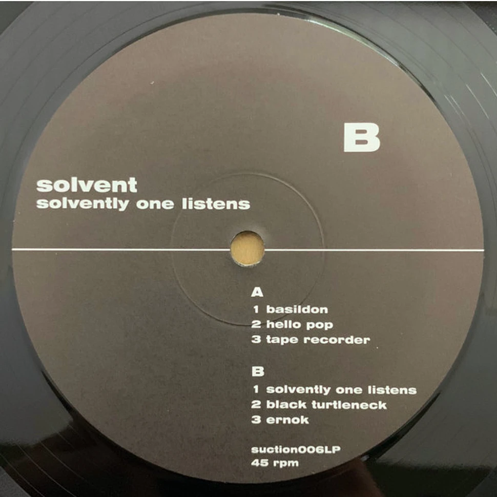Solvent - Solvently One Listens